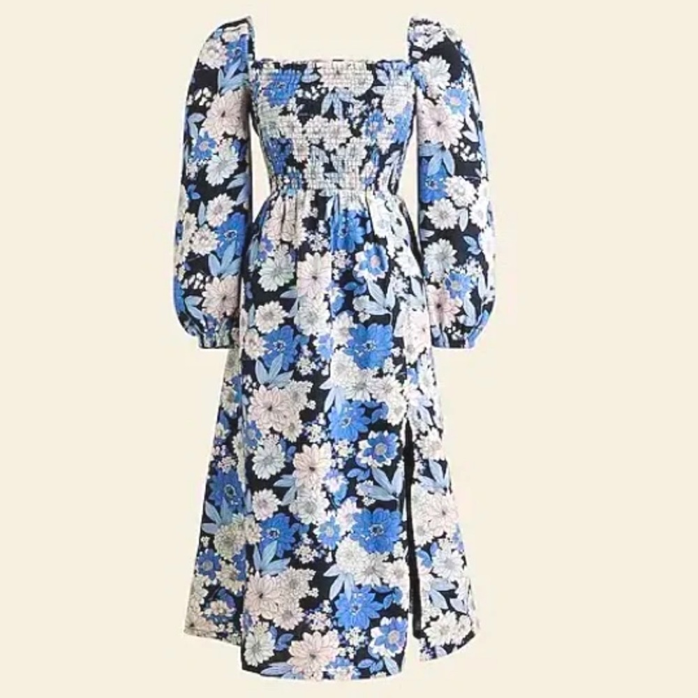 SOLD - Linen daydream dress in Zinnia floral by J Crew! Perfect for fall
